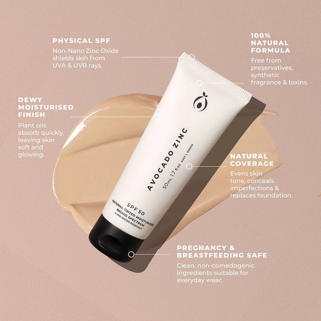SPF 50 Natural Tinted Moisturiser